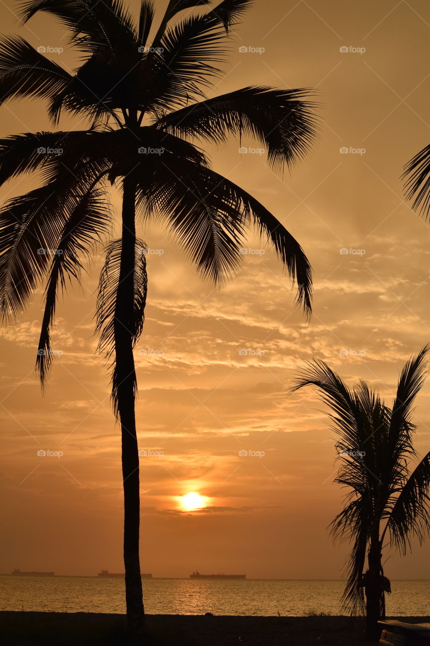 Sunset in Lecheria, Anzoategui. 