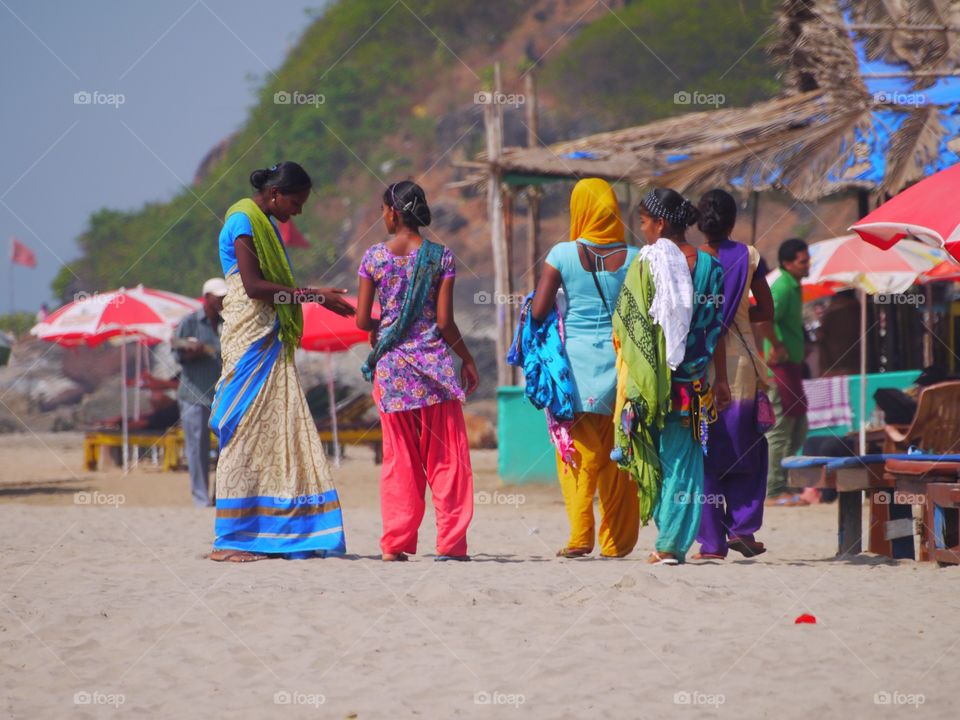 Working on the beach 