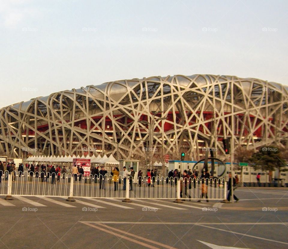The “Nest” from the 2008 Summer Olympics in Beijing China 