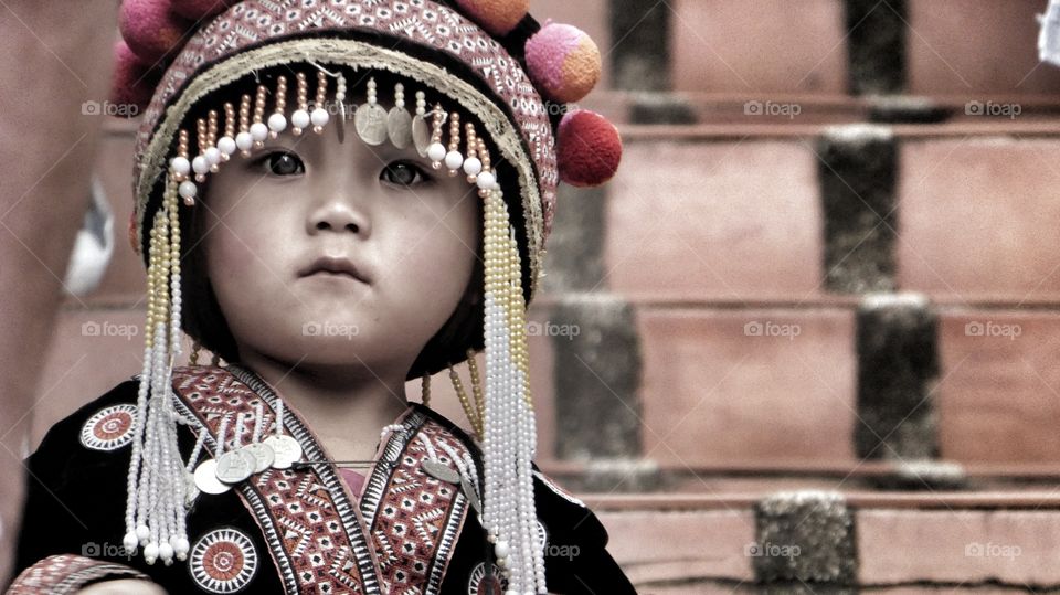 Little traditionel girl