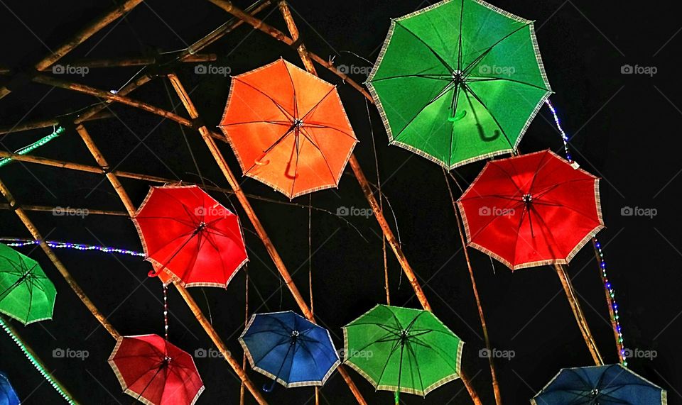 saturday night with umbrella