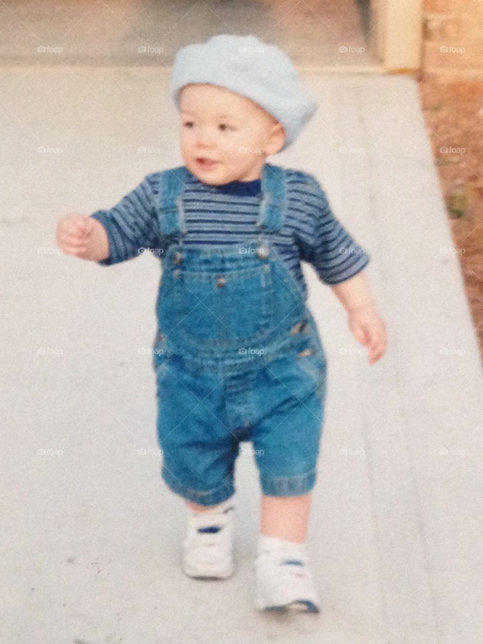 Toddler out for a stroll