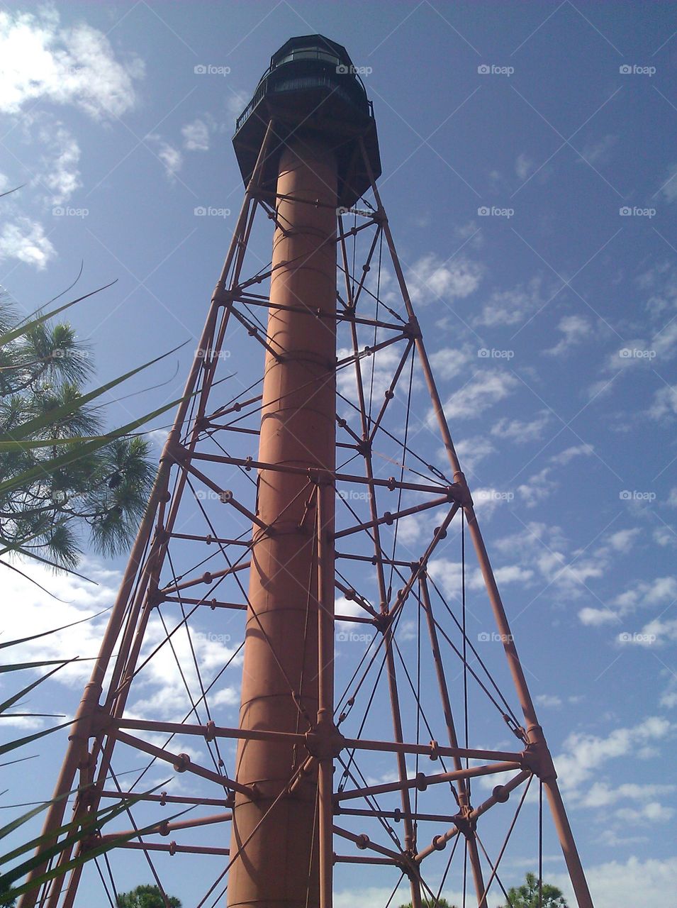 I think this is a water tower.  it was beautiful sunny day in Anclote Key state park  Florida.