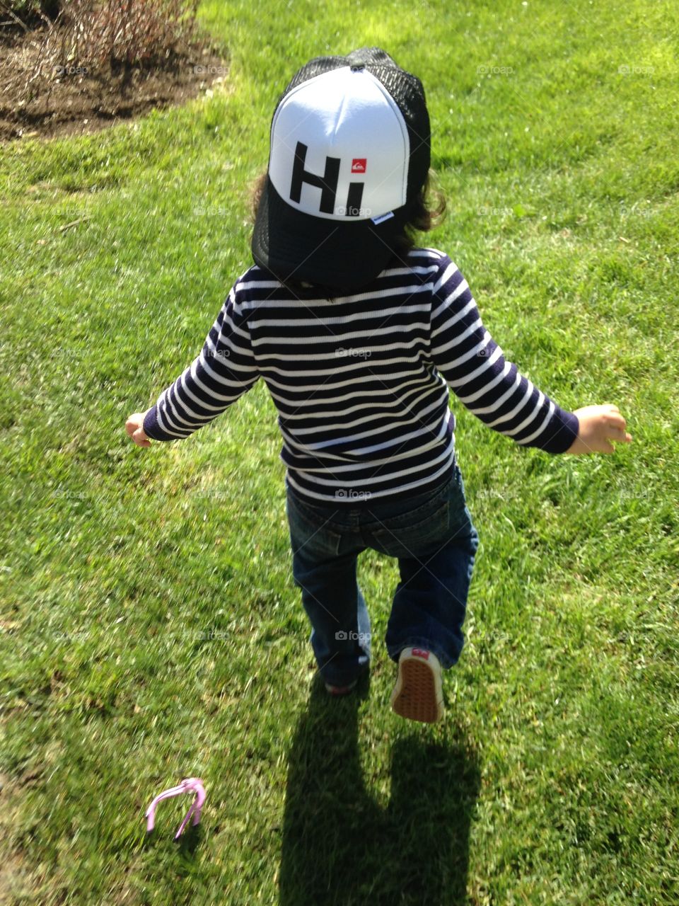 Child, Grass, People, One, Lawn