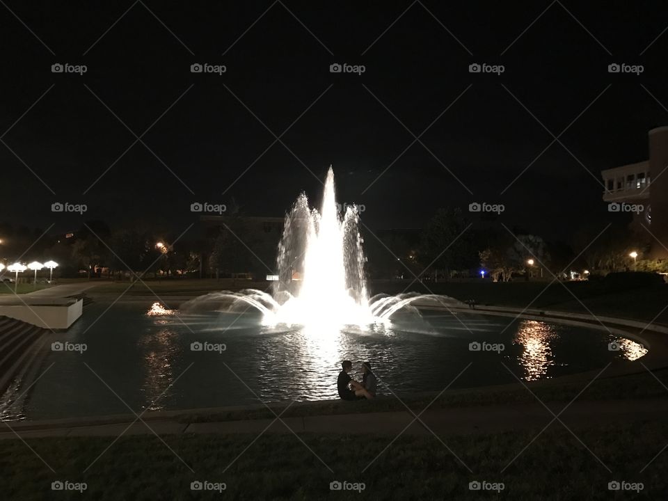 Romance out by the reflection pond at the University of Central Florida. 