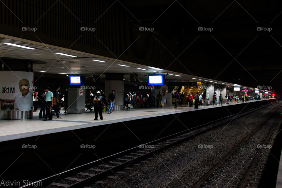 The Railway. deep depth of feel at the railway platform