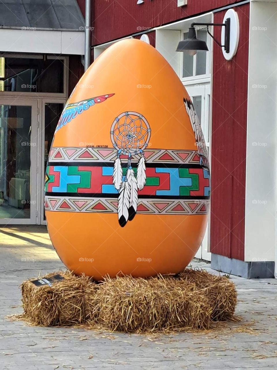 Easter party, giant eggs