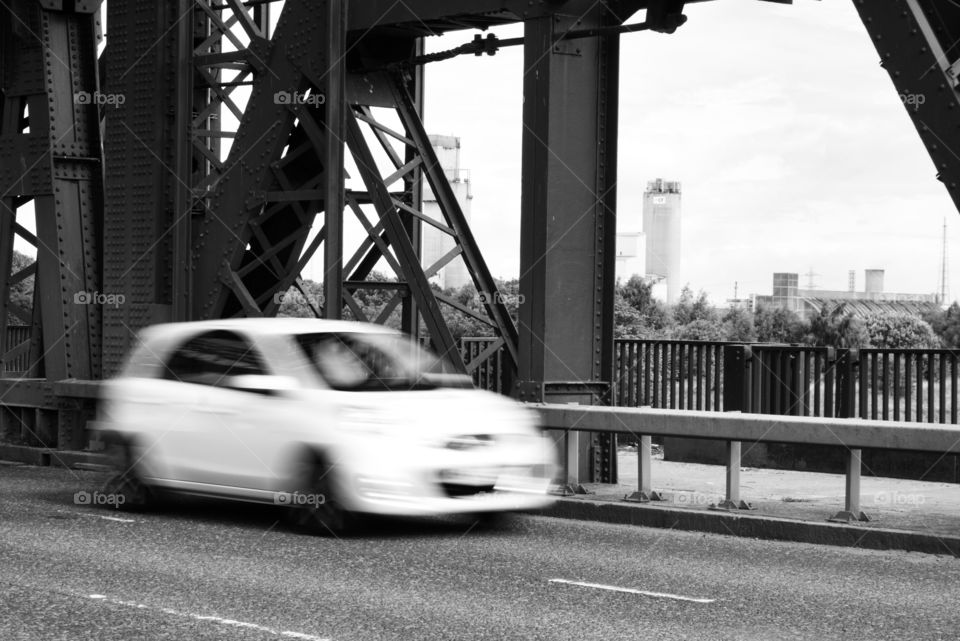 Moving car on Bridge