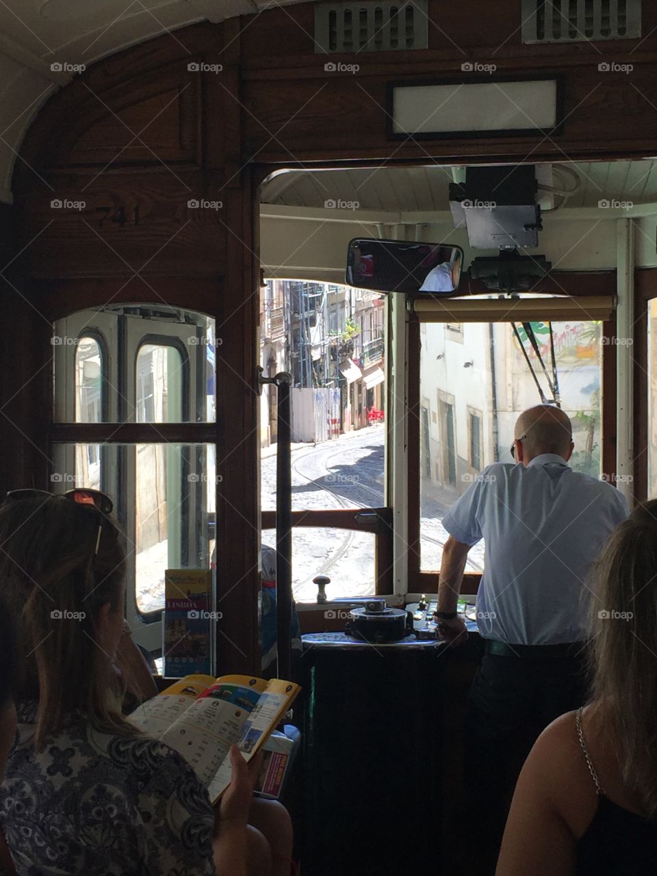 Sightseeing on a tram in Portugal 