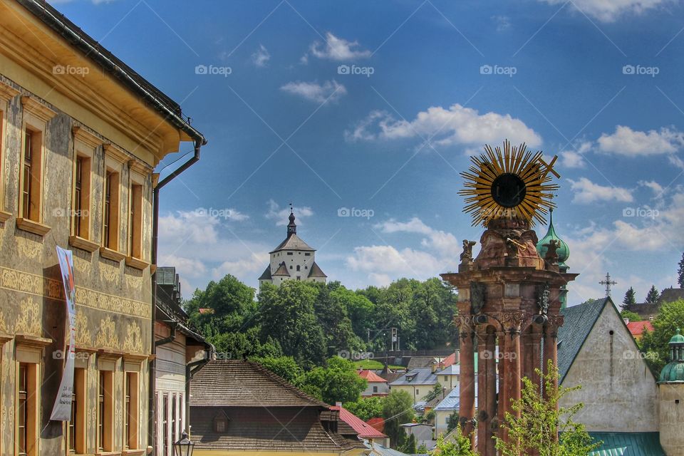 Banská Štiavnica on a sunny day