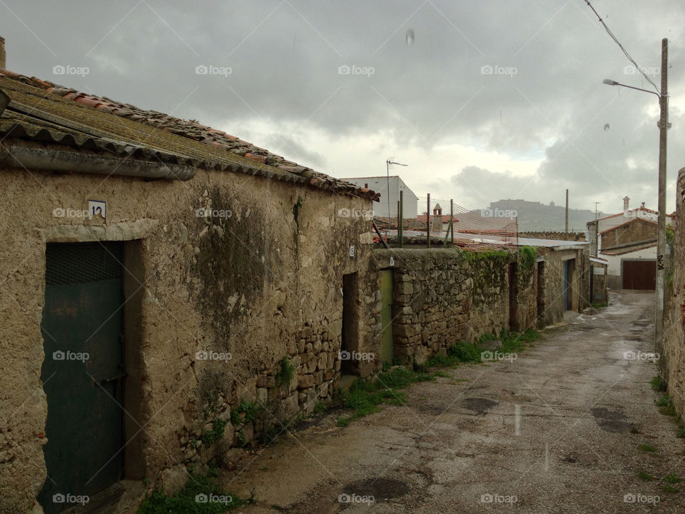 street rain village spain by djmfotos