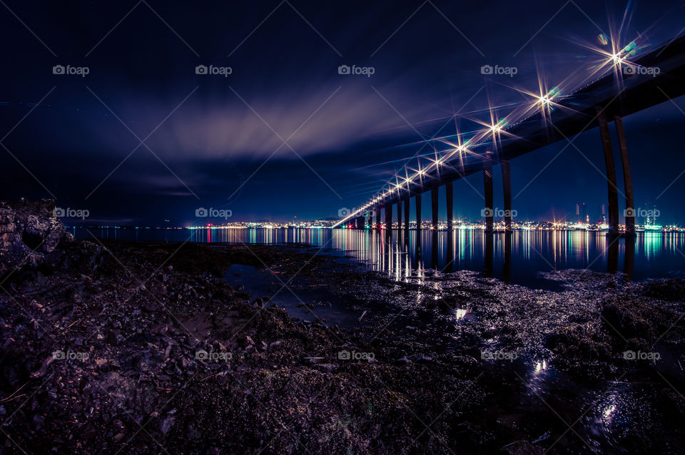 Tay Road Bridge and Jet coming in to land