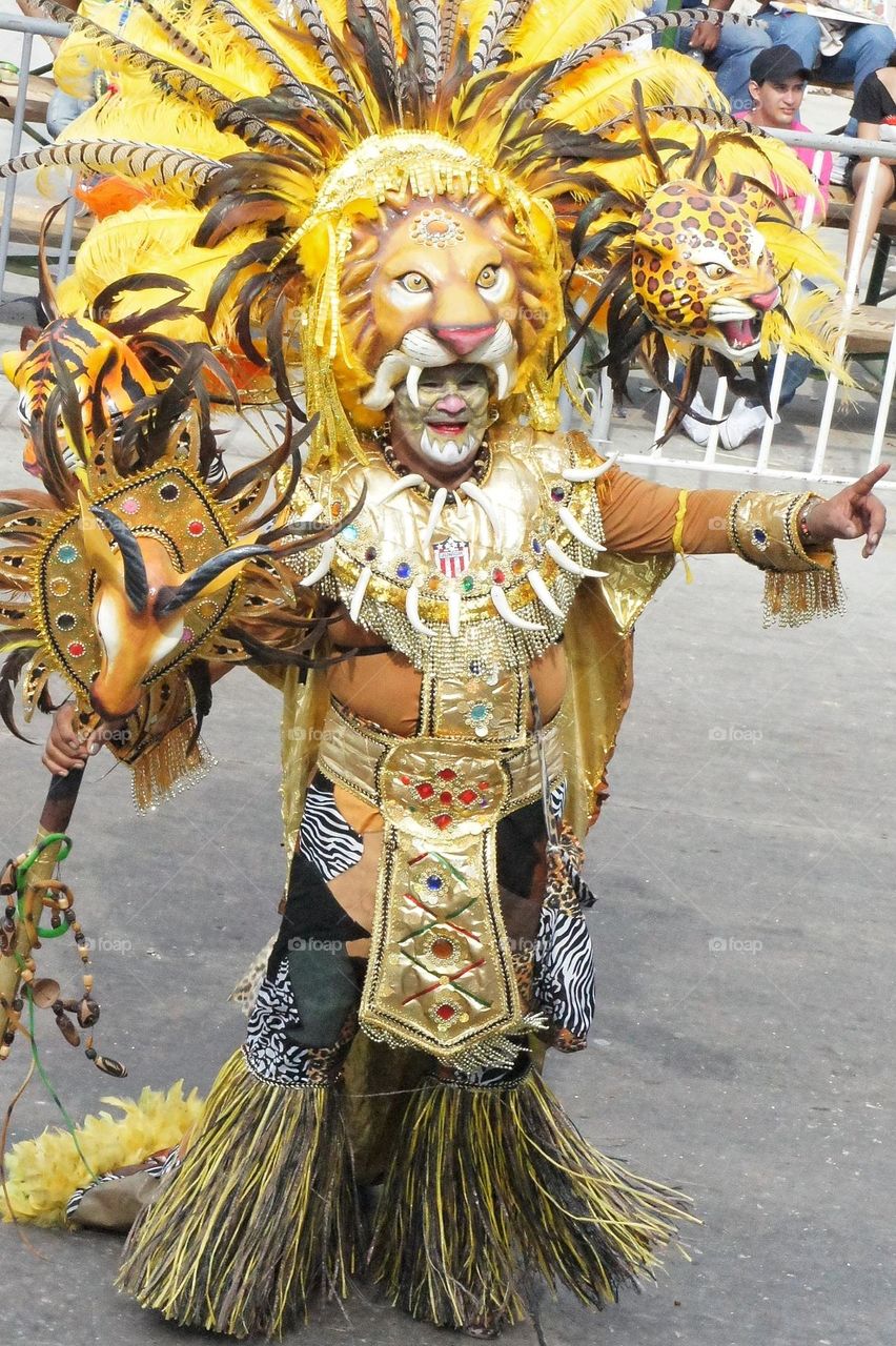 A man during the Barranquilla's Carnival