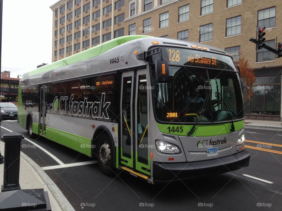 CTfastrak bus in Hartford
