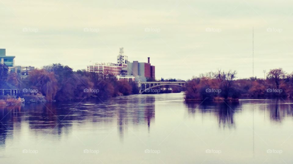Water, River, Reflection, Lake, City