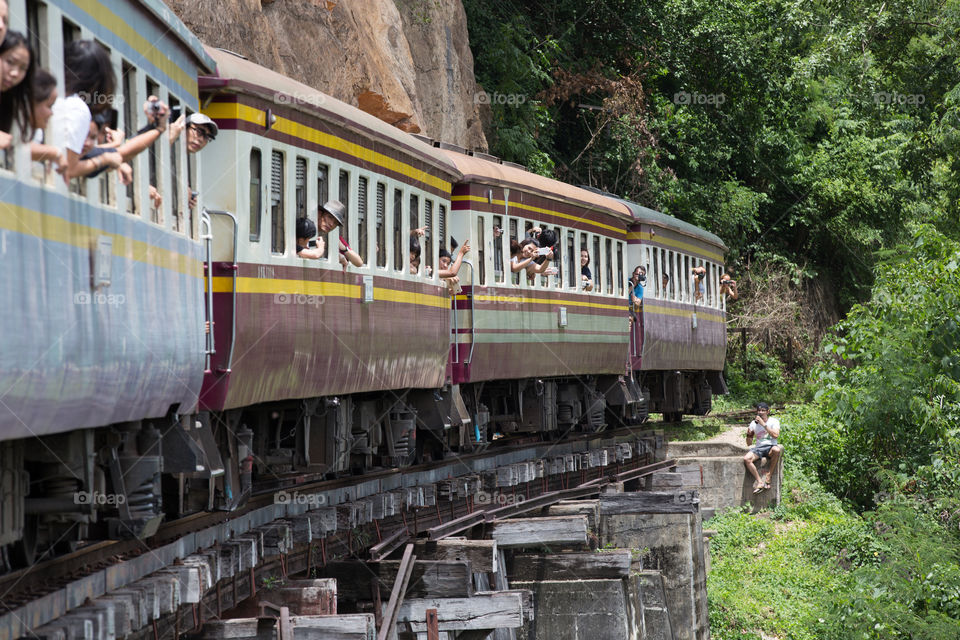 Train in Kanchanaburi Thailand 