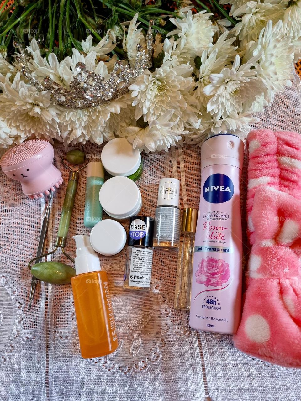 my beauty secrets are all here. can't forget my favourite nivea deodorant.