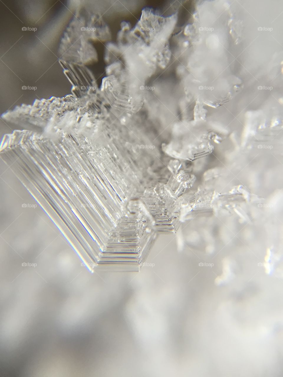 Extreme close-up of ice crystal