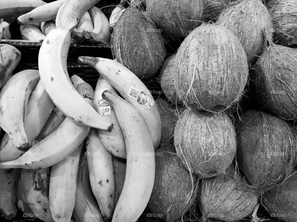 Fruit Bananas and Coconuts