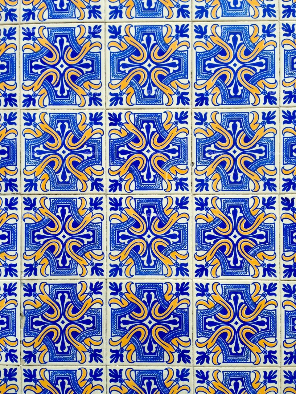 Portuguese tiles in lisbon 