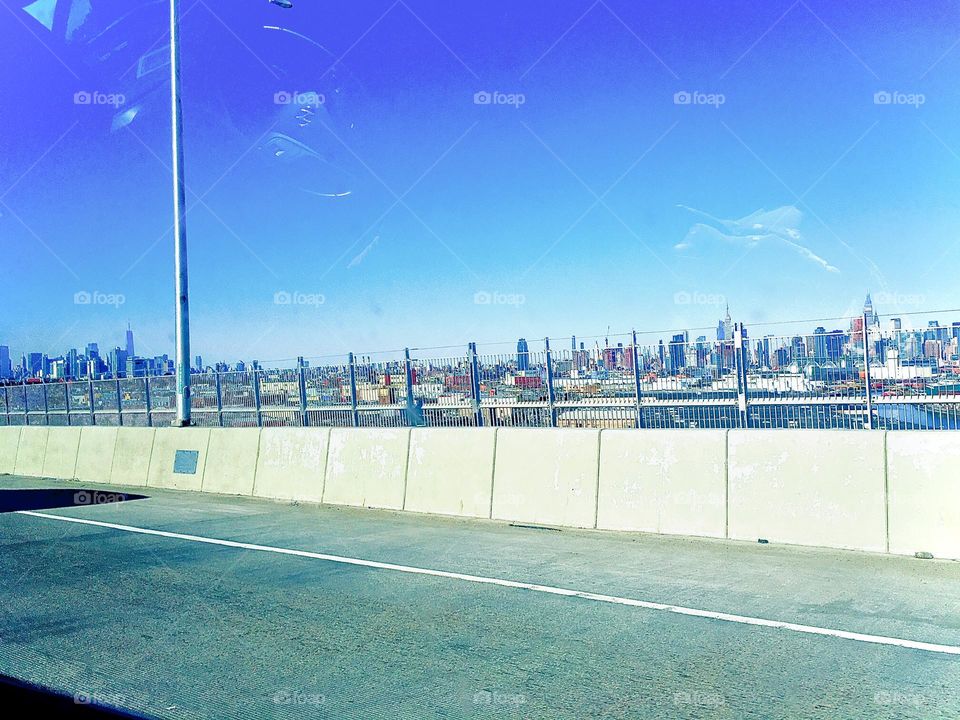 A view from the highway leading from Brooklyn to our destination Long Island City, Queens, NY on an exceptionally clear sunny summertime afternoon in 2020. Hypnotic Productions