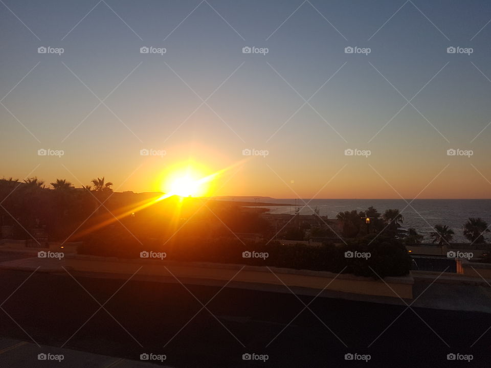 Sun dawn morning in Malta