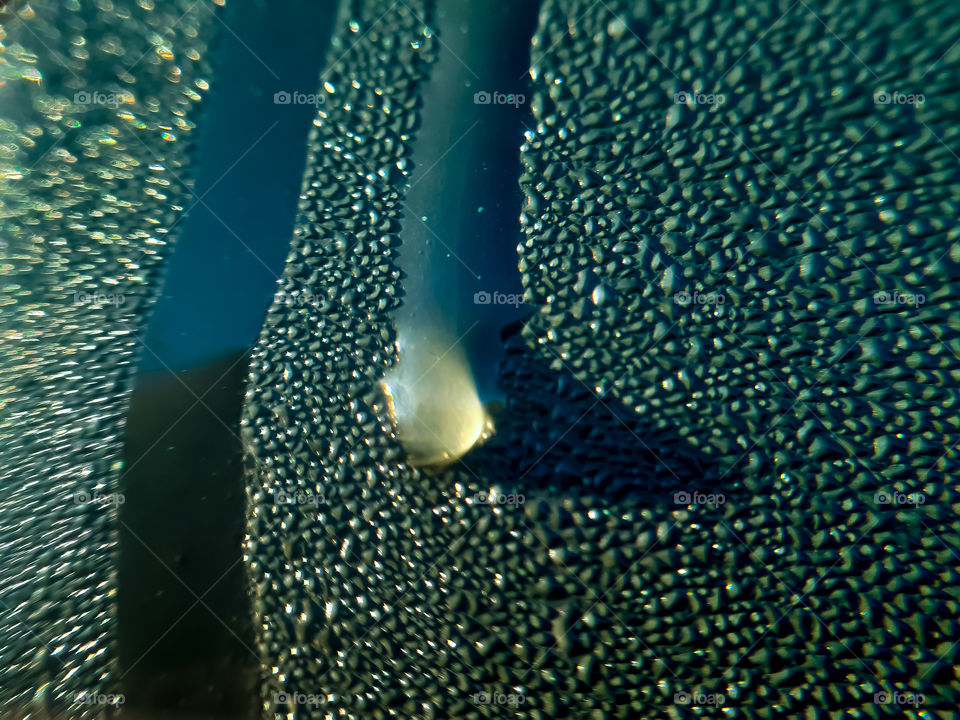 water droplet running down