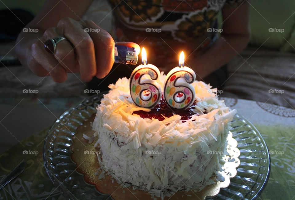 Birthday cake and candles