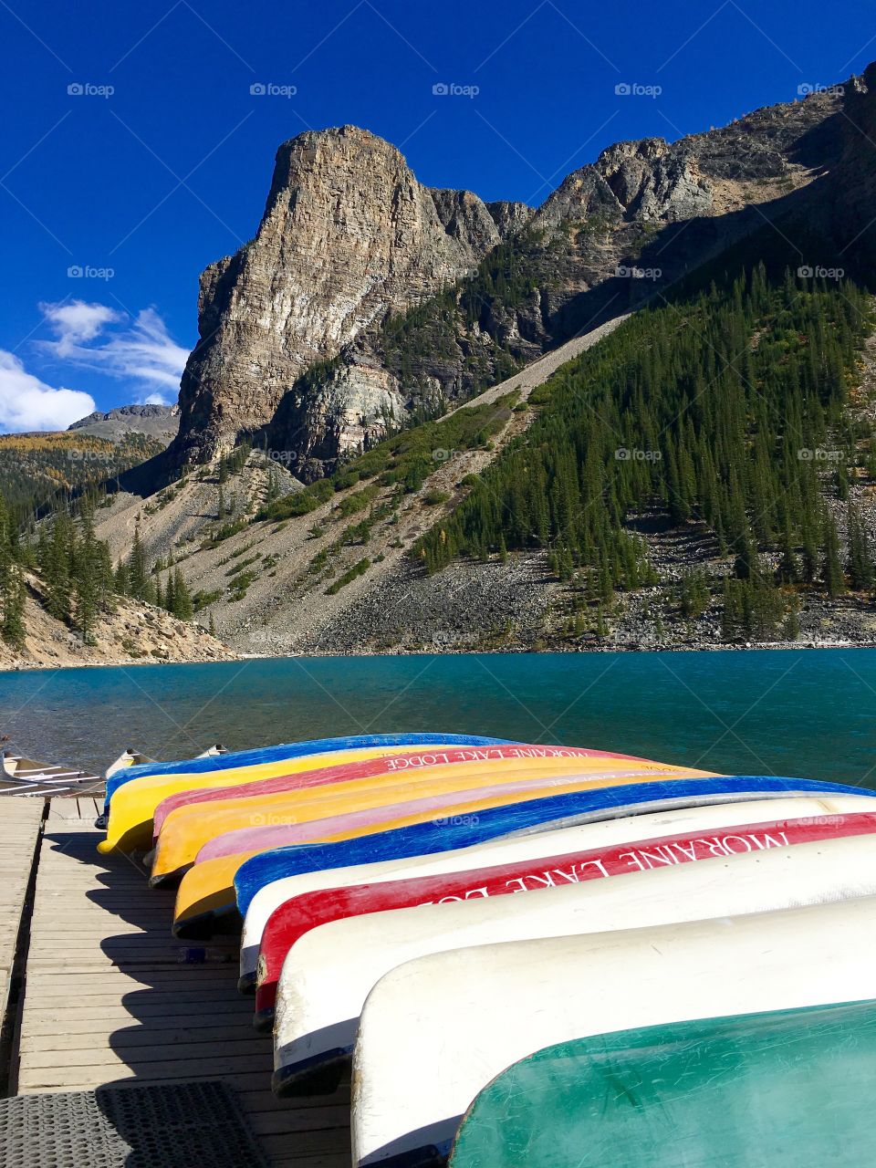 Canoes in the mountains