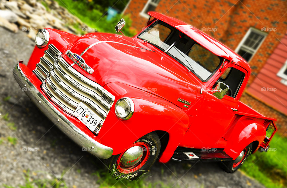 old Chevy pick-up truck. Vintage Chevrolet truck