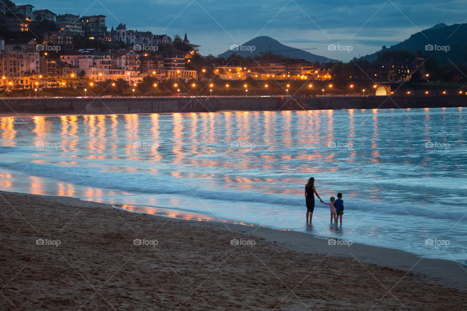 Family at the beach 