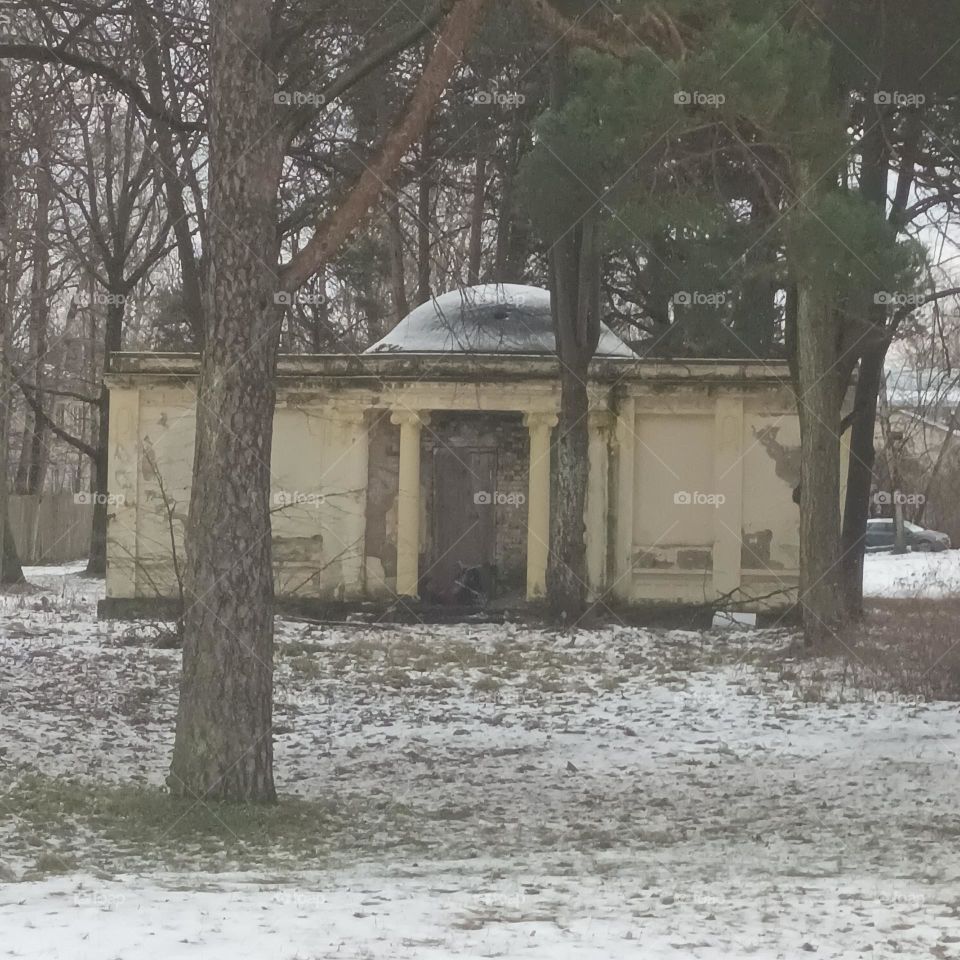 Old building in park. Bolderaja