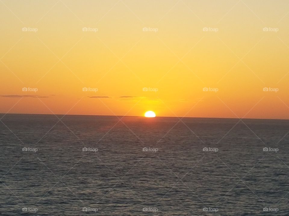 sunset from the sea