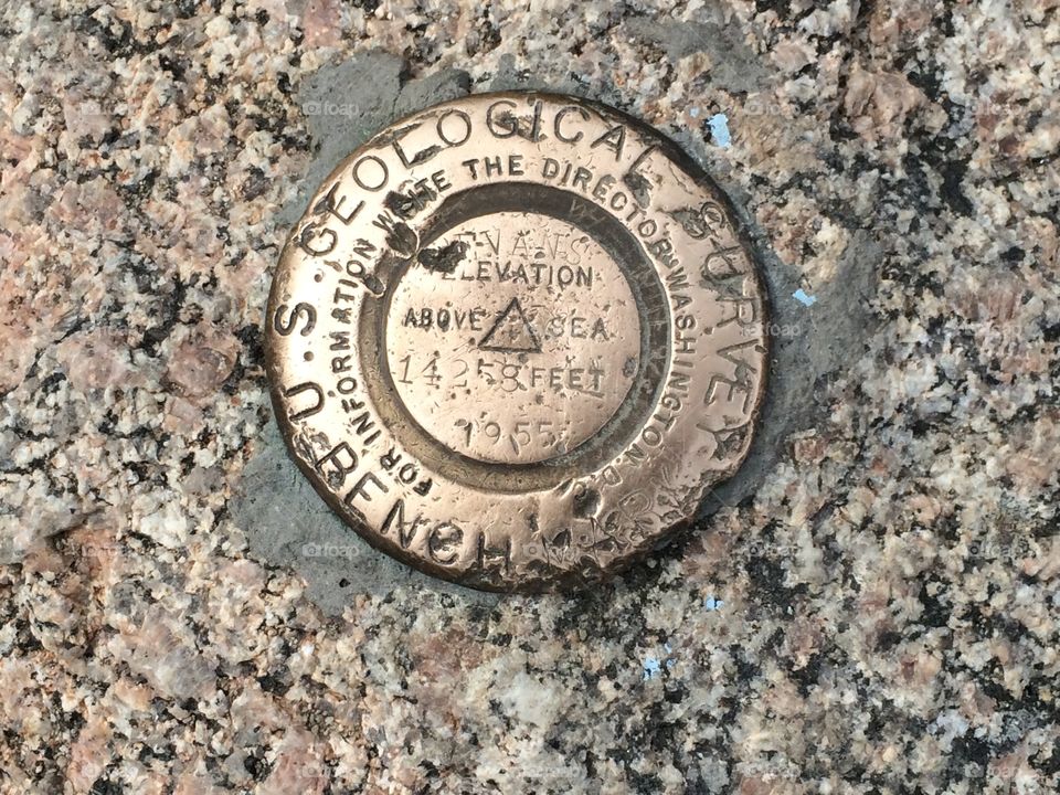 Mount Evans summit marker