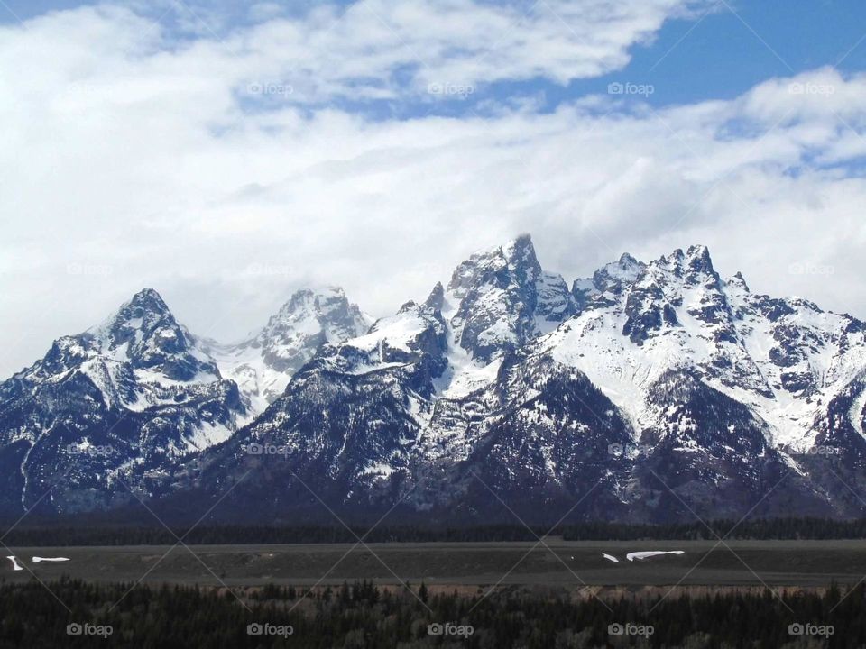 Mountains in grand Teton national park 