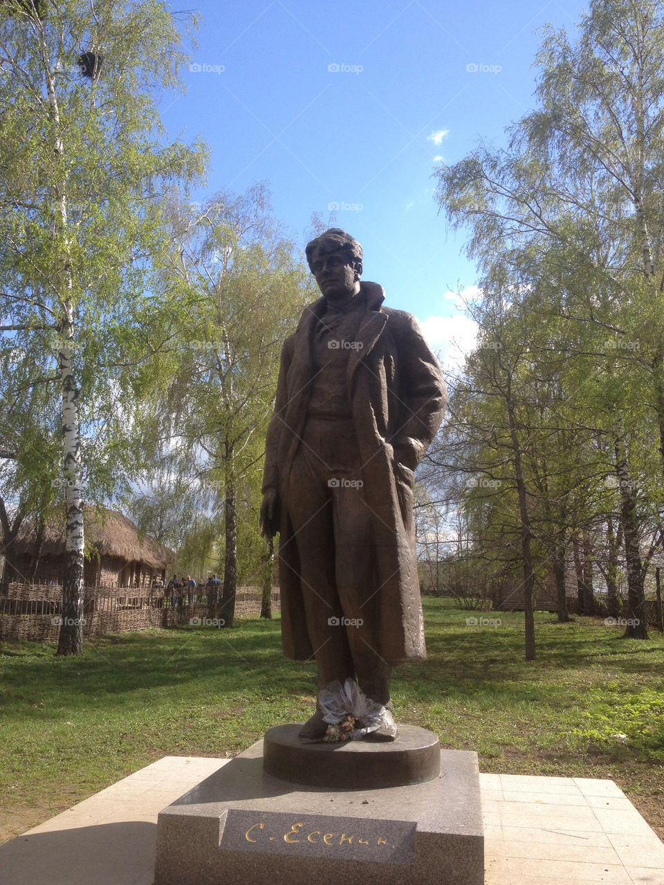 monument russian poet esenin by penguincody