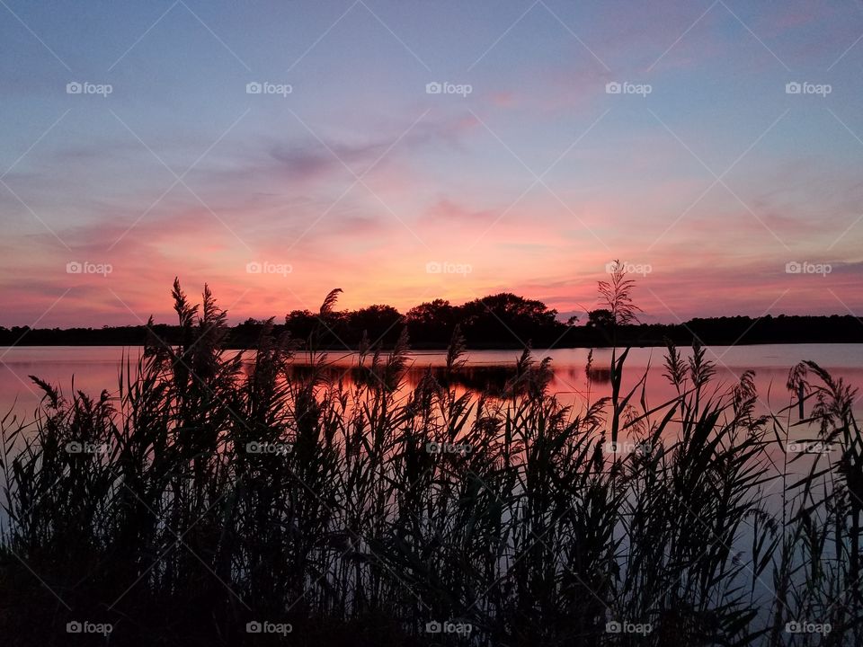 Sunset on the marshes