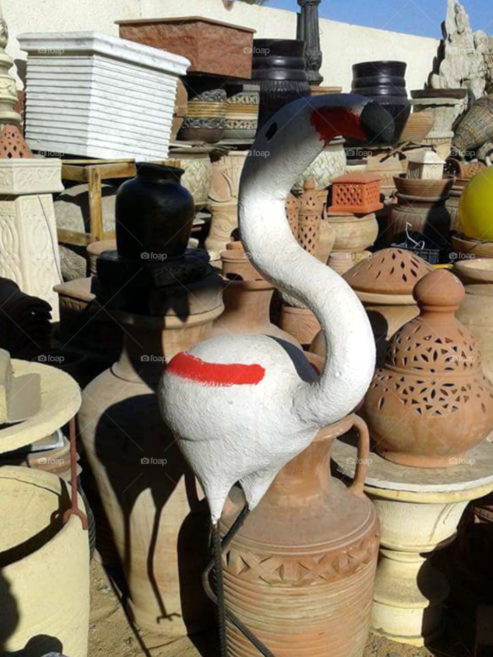 pottery art ...Swan...Sharm El Sheik Egypt