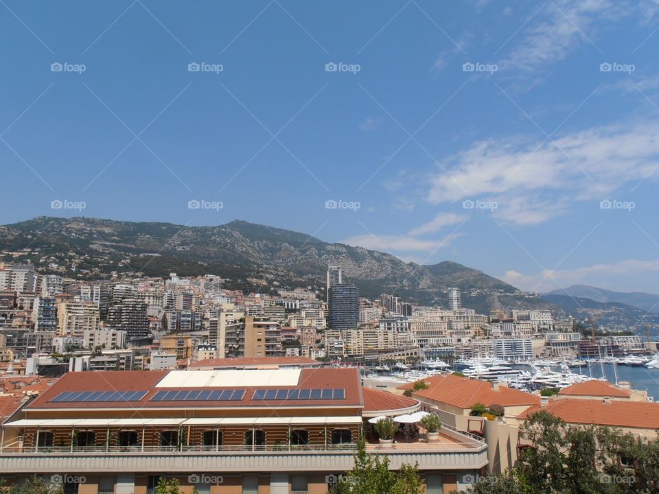 View to Monaco city