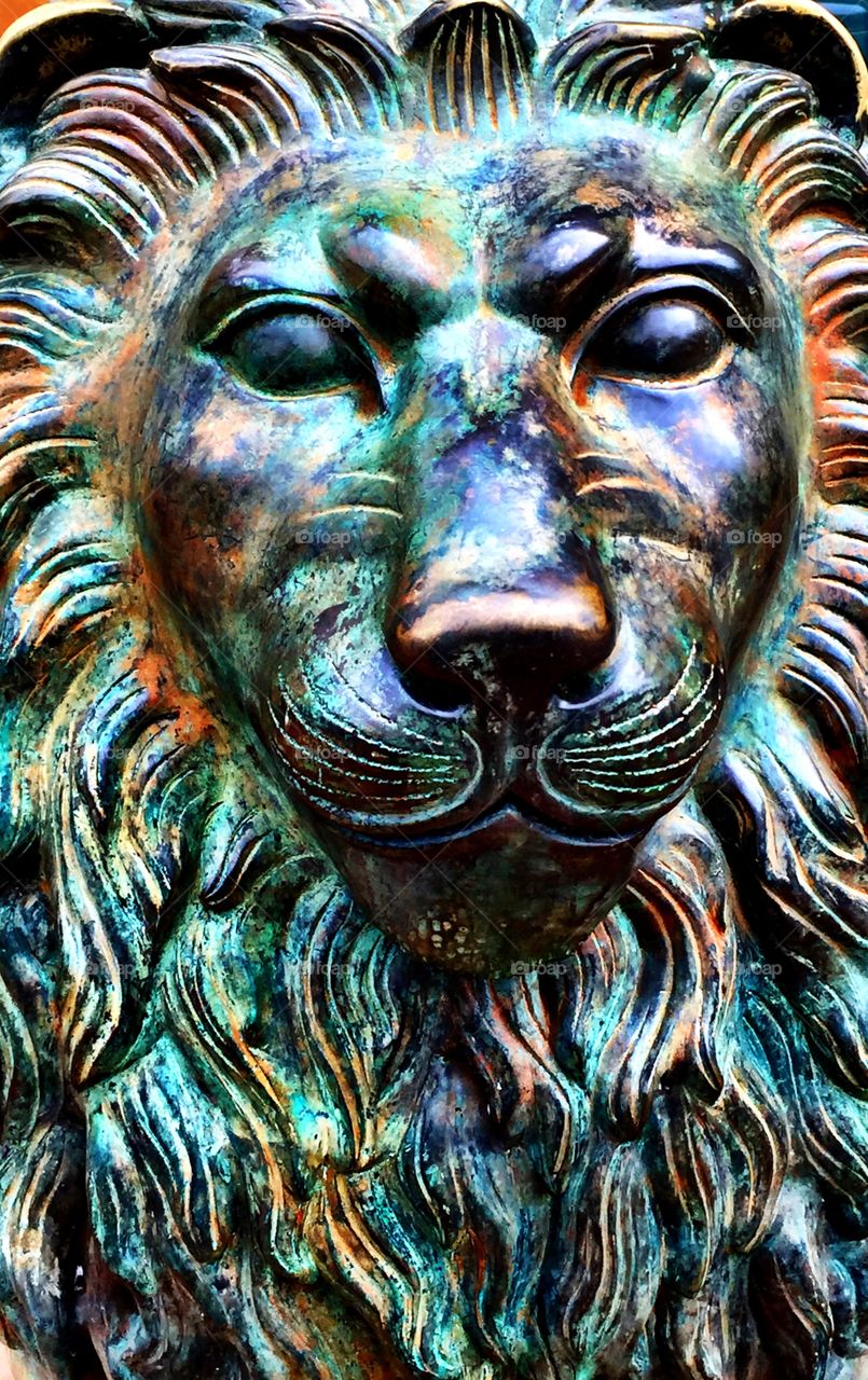 Bronze Lion Sculpture 