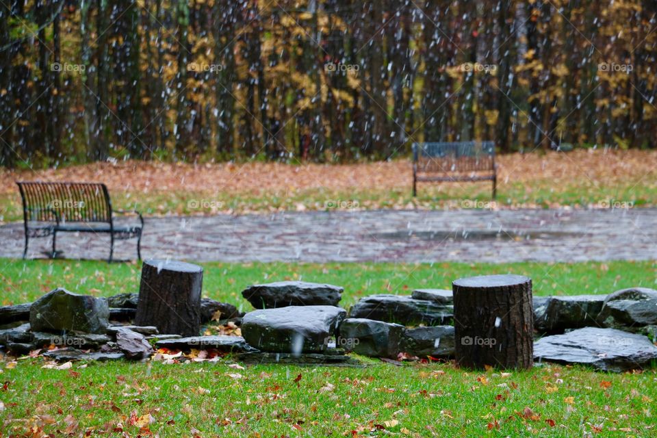 October snowfall in the Catskill Mountains