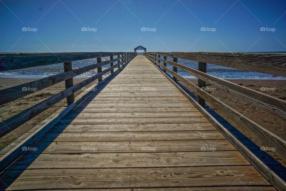 Wooden pier at beach
