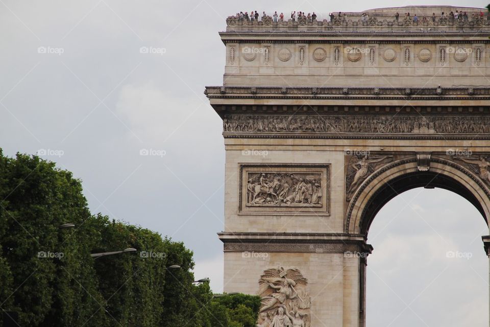 Arc de Triomphe from champs elyse