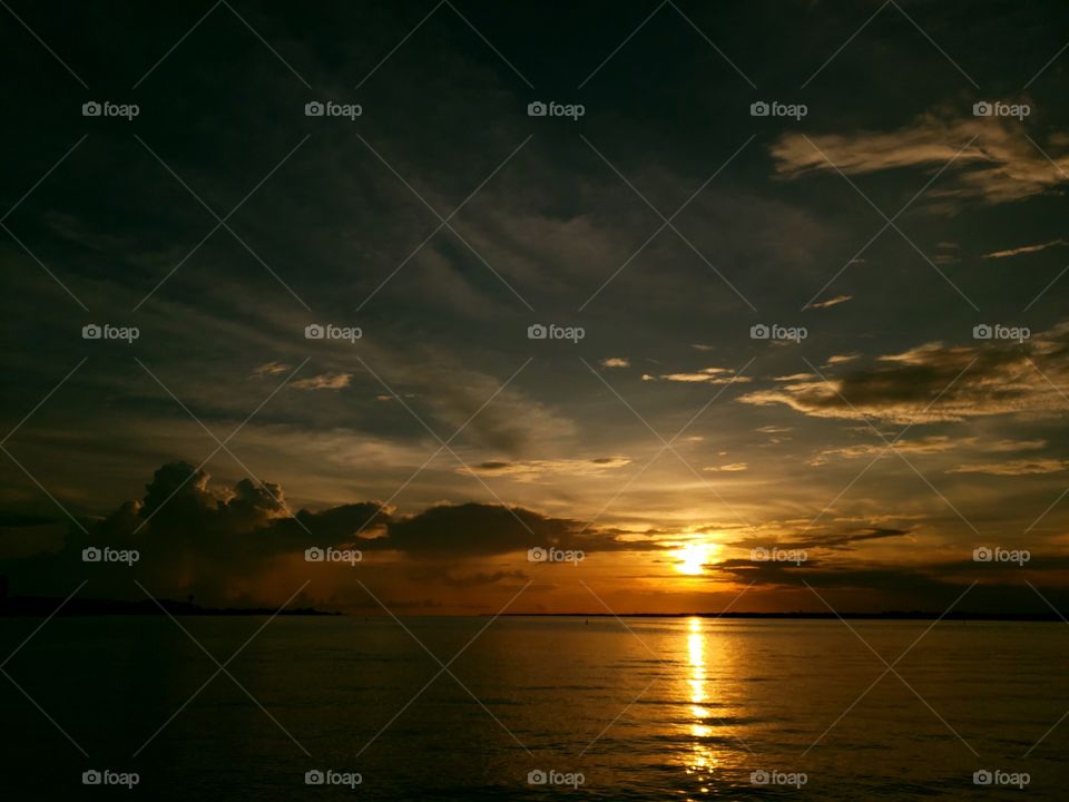 Peaceful Sunset over Florida Water
