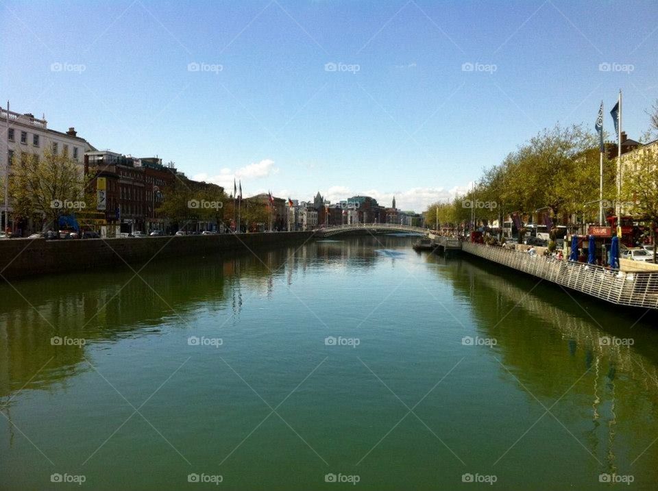 River through the heart of Dublin 