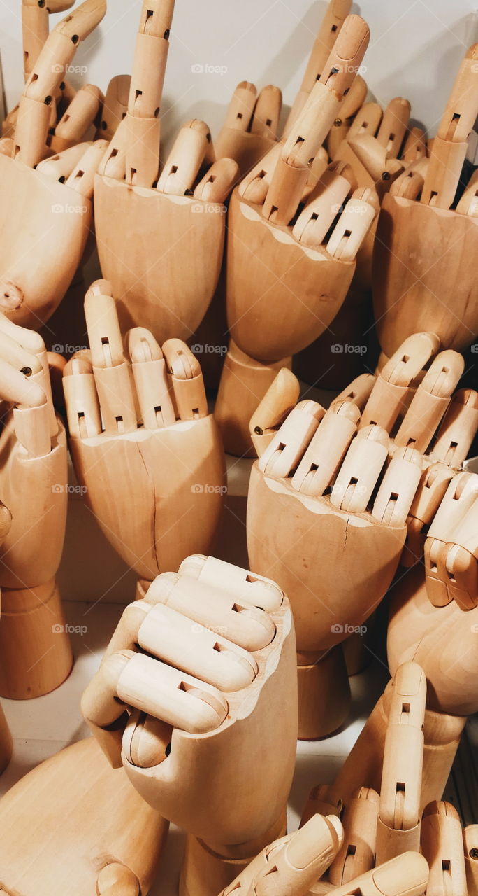 Wooden hands