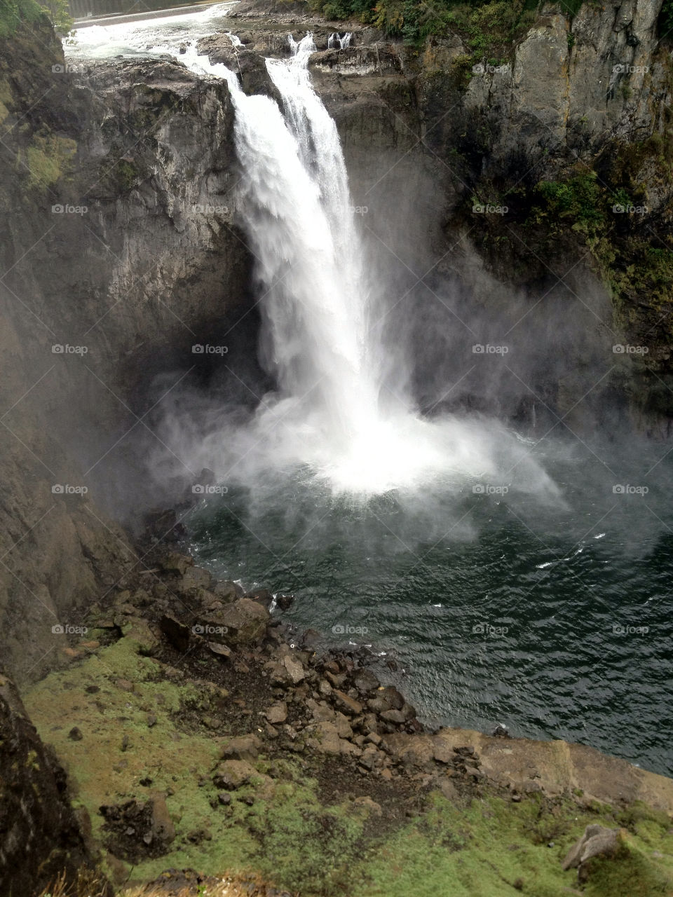water rocks waterfalls seattle by shivakumar