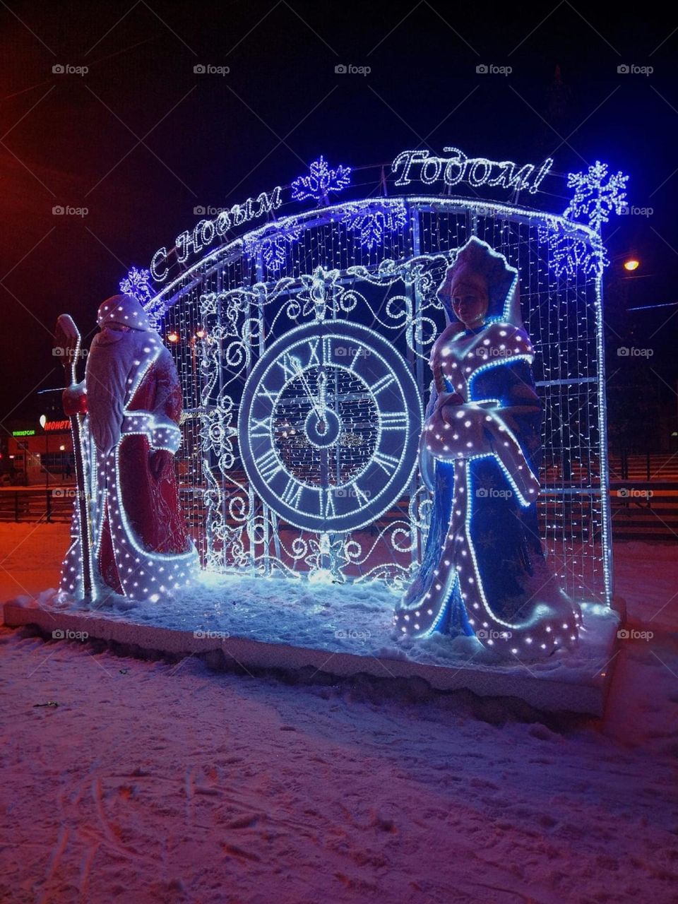 часы. новый год