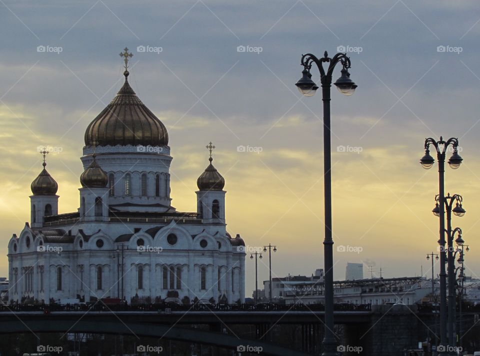 Moscow Church sunset