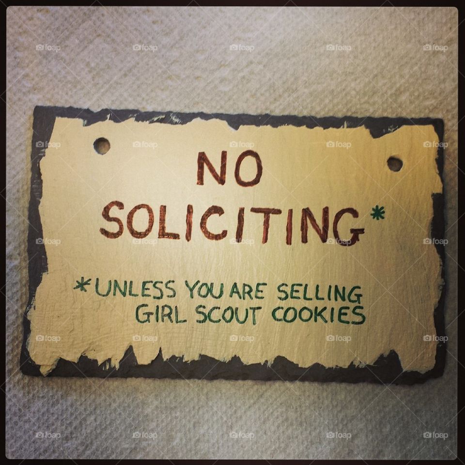 No Soliciting*